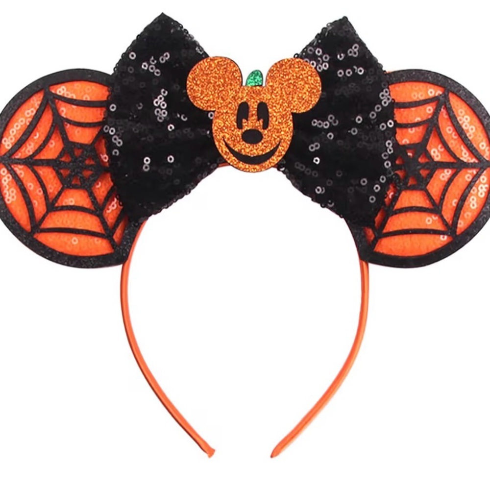 RAZKO Minnie Ears Headband in halloween spider